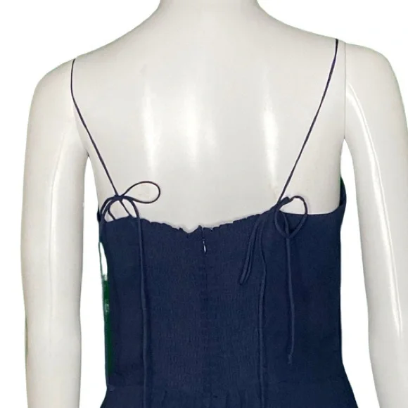 NWT Reformation Juliette Navy Dress - Sz 10 - Picture 6 of 9